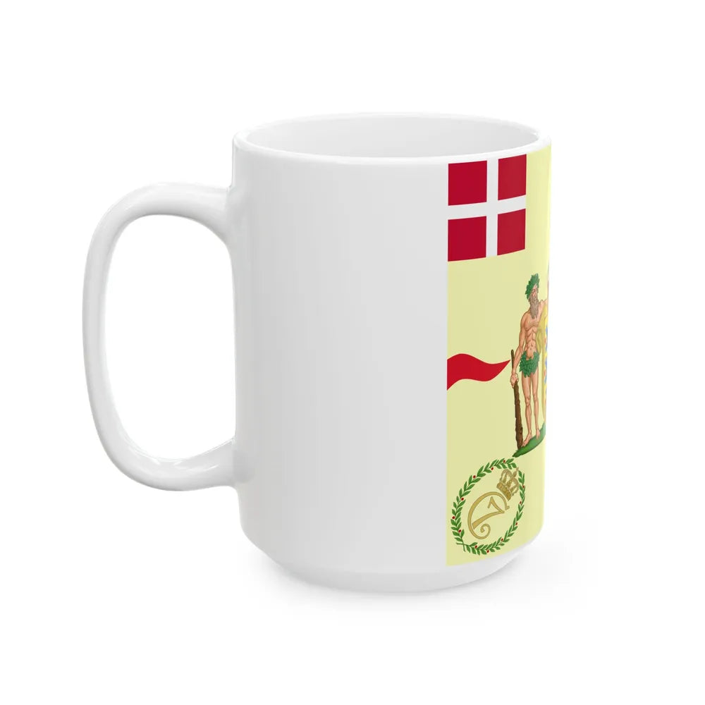 Regimental flag of Danish Life Regiment Denmark (Denmark) White Coffee Mug - Go Mug Yourself