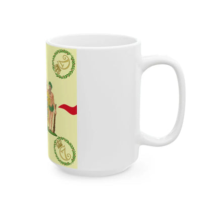 Regimental flag of Danish Life Regiment Denmark (Denmark) White Coffee Mug - Go Mug Yourself