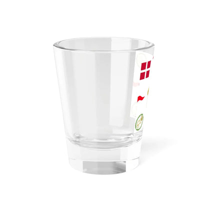 Regimental flag of Funen Infantry Regiment (Denmark) Shot Glass 1.5oz - Go Mug Yourself