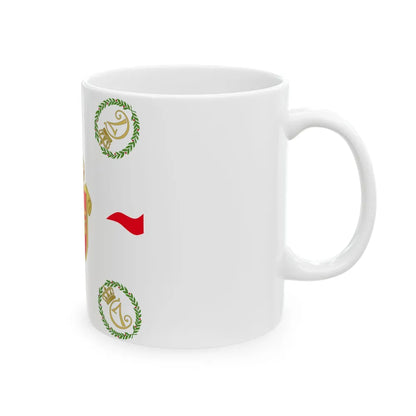 Regimental flag of Funen Infantry Regiment (Denmark) White Coffee Mug - Go Mug Yourself