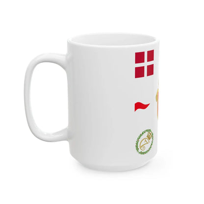 Regimental flag of Funen Infantry Regiment (Denmark) White Coffee Mug - Go Mug Yourself
