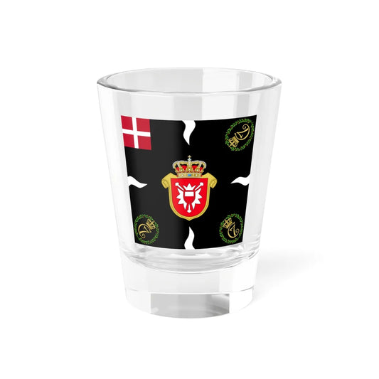 Regimental flag of Holstein Infantry Regiment 2 (Denmark) Shot Glass 1.5oz 1.5oz - Go Mug Yourself