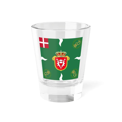 Regimental flag of Holstein Infantry Regiment (Denmark) Shot Glass 1.5oz 1.5oz - Go Mug Yourself