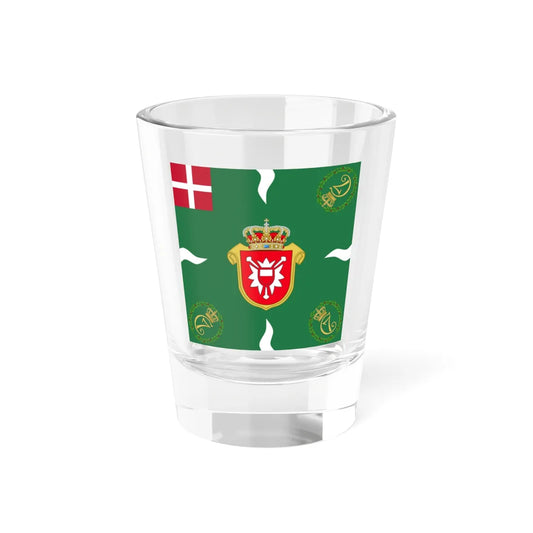 Regimental flag of Holstein Infantry Regiment (Denmark) Shot Glass 1.5oz 1.5oz - Go Mug Yourself