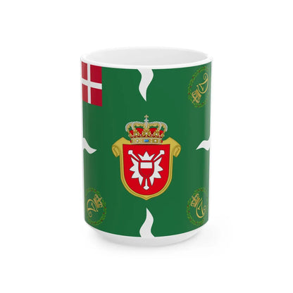 Regimental flag of Holstein Infantry Regiment (Denmark) White Coffee Mug 15oz - Go Mug Yourself