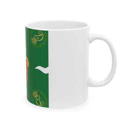 Regimental flag of Holstein Infantry Regiment (Denmark) White Coffee Mug - Go Mug Yourself