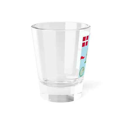 Regimental flag of Kings Regiment Denmark (Denmark) Shot Glass 1.5oz - Go Mug Yourself