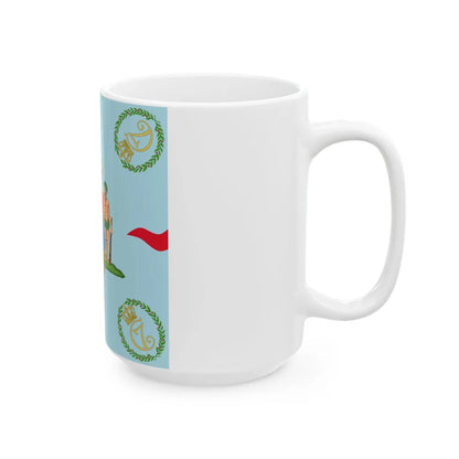 Regimental flag of Kings Regiment Denmark (Denmark) White Coffee Mug - Go Mug Yourself