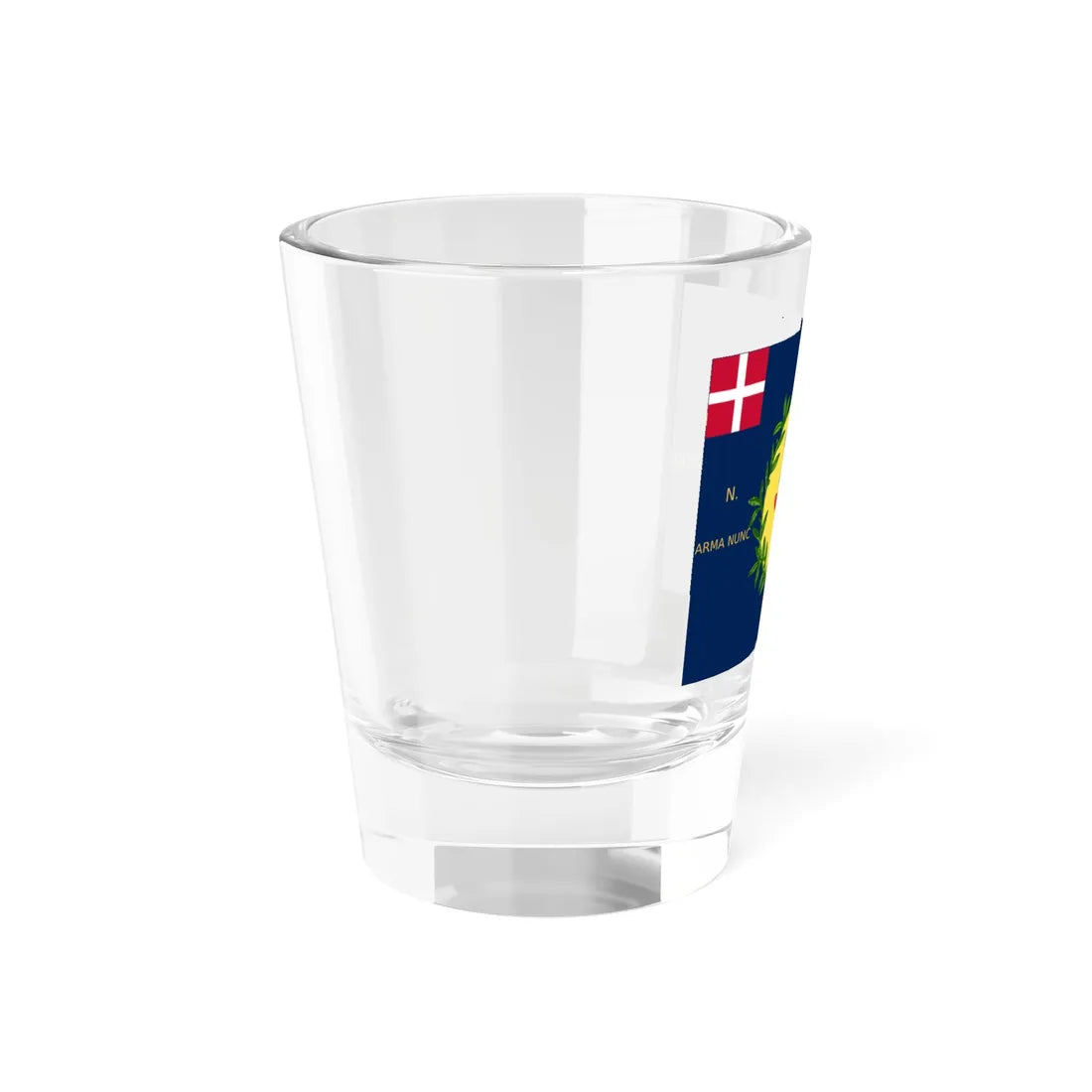 Regimental flag of Northern Jutland National Regiment of foot (Denmark) Shot Glass 1.5oz - Go Mug Yourself