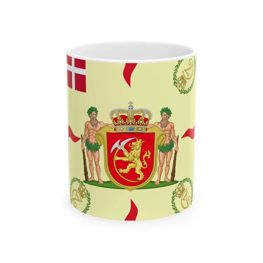 Regimental flag of Norwegian Infantry Regiment (Denmark) White Coffee Mug 11oz - Go Mug Yourself