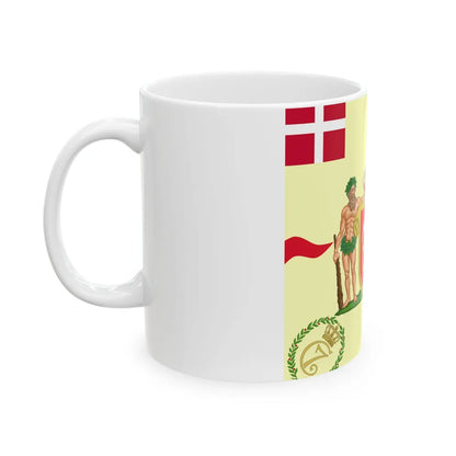 Regimental flag of Norwegian Infantry Regiment (Denmark) White Coffee Mug - Go Mug Yourself