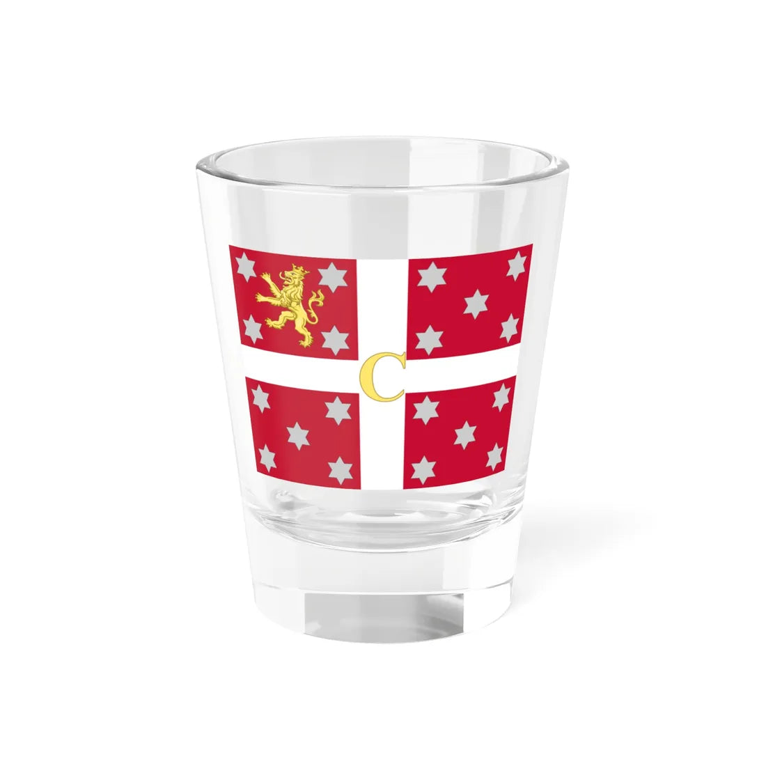 Regimental flag of NYPL b14896507-465787 (Denmark) Shot Glass 1.5oz 1.5oz - Go Mug Yourself