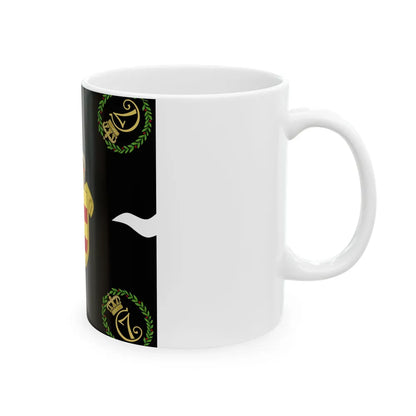 Regimental flag of Oldenburg Infantry Regiment 2 (Denmark) White Coffee Mug - Go Mug Yourself