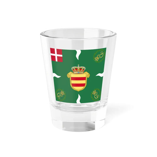Regimental flag of Oldenburg Infantry Regiment (Denmark) Shot Glass 1.5oz 1.5oz - Go Mug Yourself