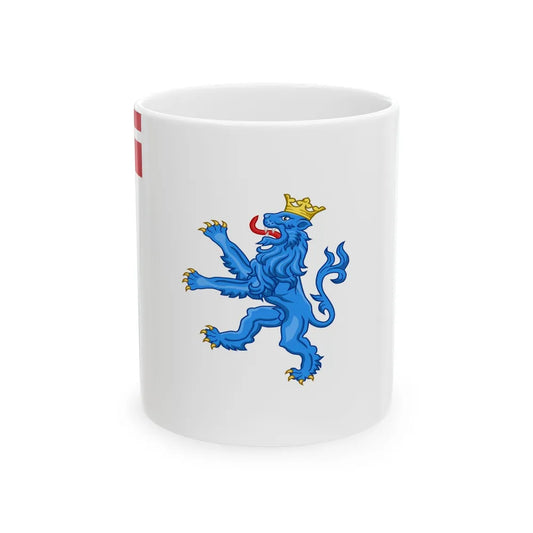 Regimental flag of Prince Fredericks Infantry Regiment (Denmark) White Coffee Mug 11oz - Go Mug Yourself
