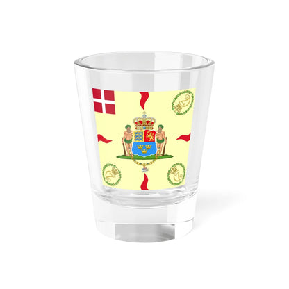 Regimental flag of Prince Frederiks Armed Infantry Regiment (Denmark) Shot Glass 1.5oz 1.5oz - Go Mug Yourself