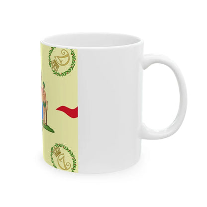 Regimental flag of Prince Frederiks Armed Infantry Regiment (Denmark) White Coffee Mug - Go Mug Yourself