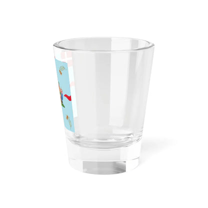 Regimental flag of Queens Regiment of Foot Denmark (Denmark) Shot Glass 1.5oz - Go Mug Yourself