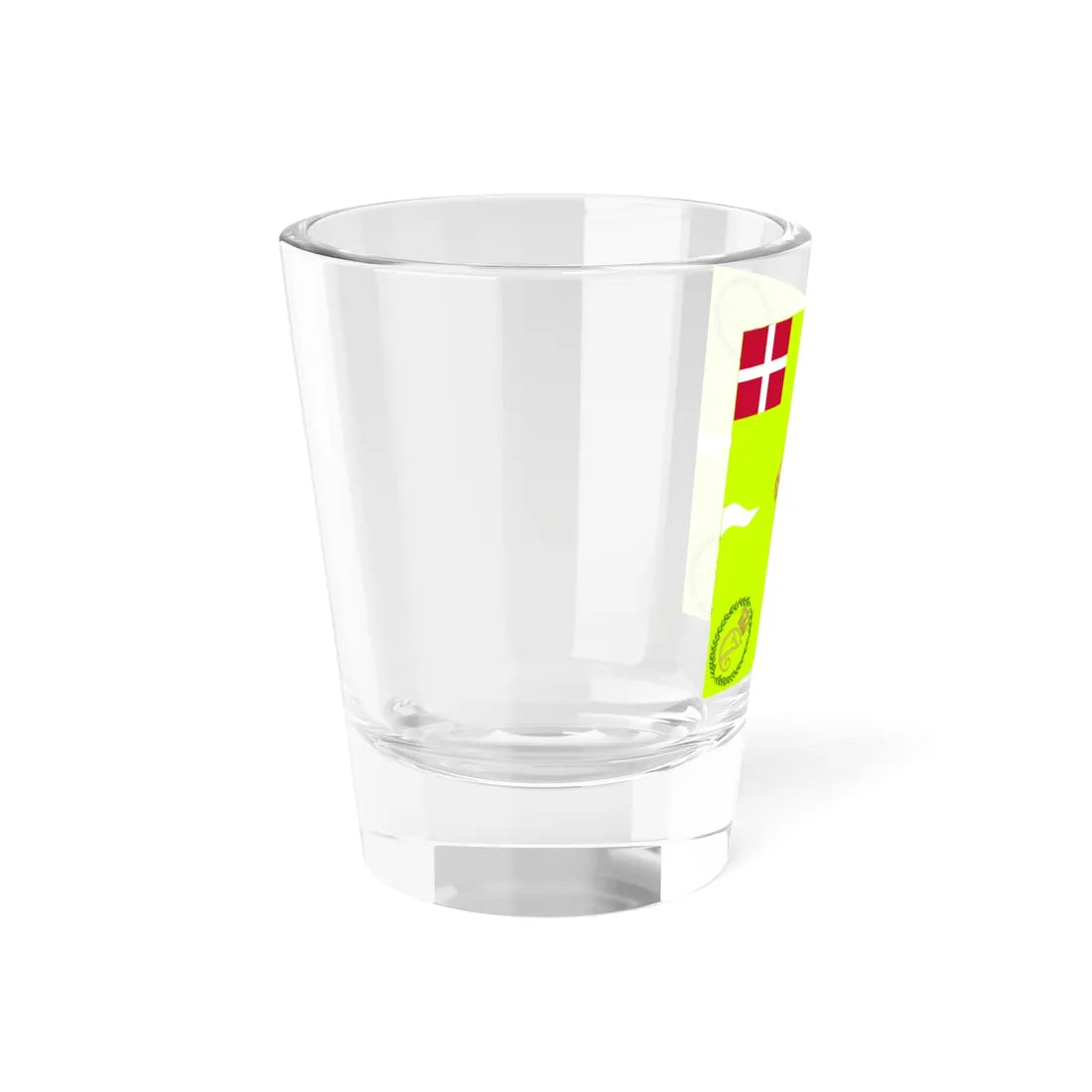 Regimental flag of Ribe Infantry Regiment (Denmark) Shot Glass 1.5oz - Go Mug Yourself