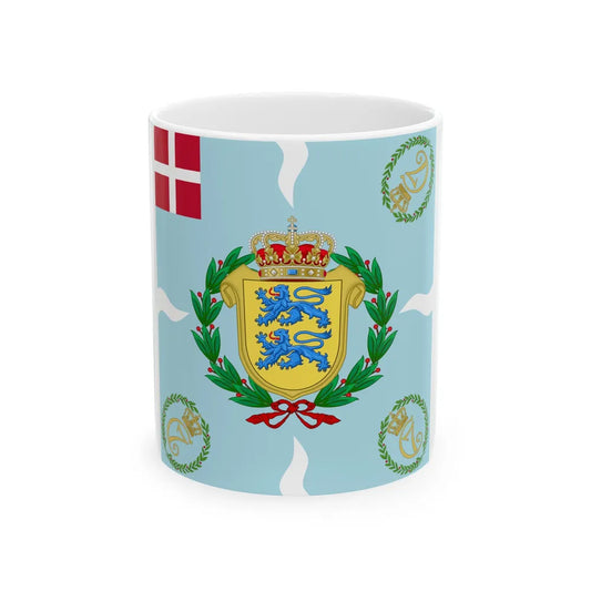 Regimental flag of Schleswig Infantry Regiment (Denmark) White Coffee Mug 11oz - Go Mug Yourself