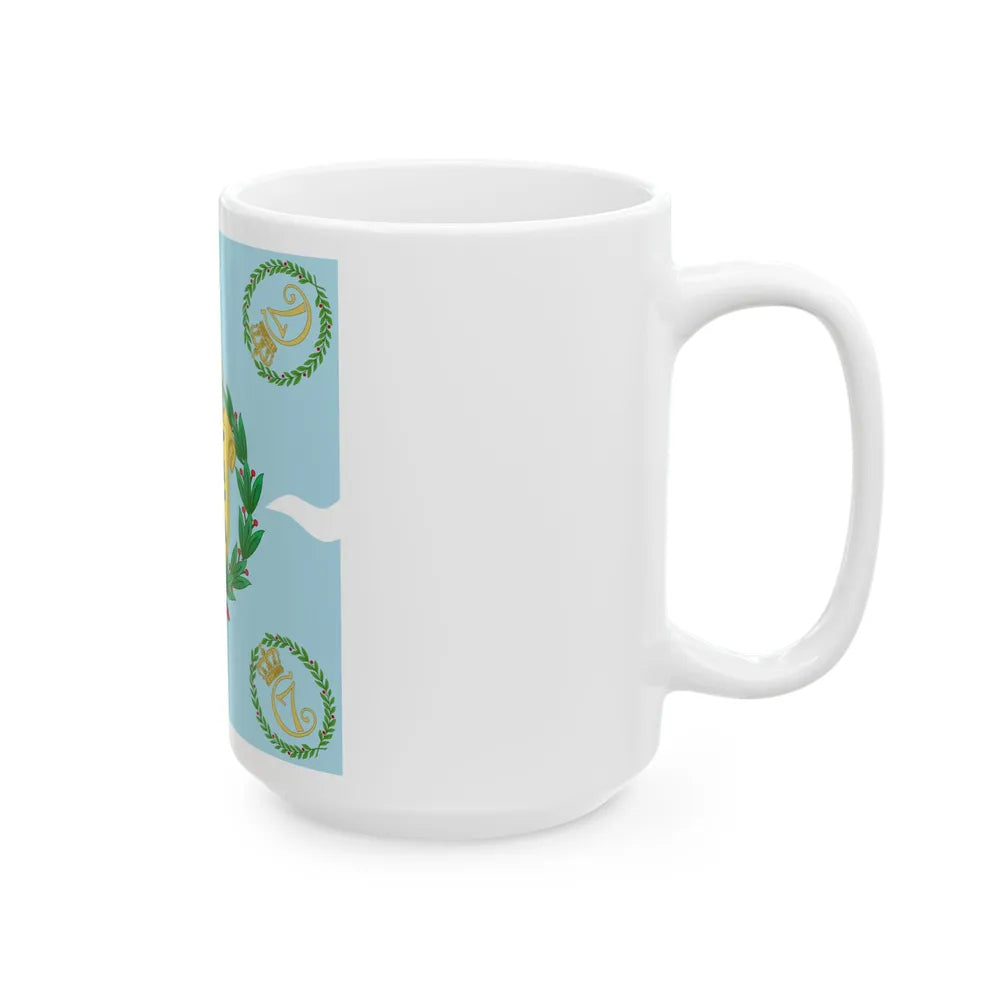 Regimental flag of Schleswig Infantry Regiment (Denmark) White Coffee Mug - Go Mug Yourself