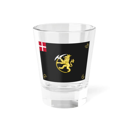 Regimental flag of The Kings Life Regiment (Denmark) Shot Glass 1.5oz 1.5oz - Go Mug Yourself
