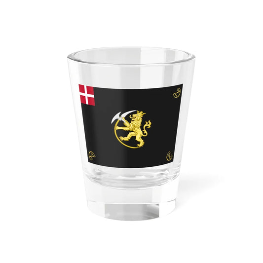 Regimental flag of The Kings Life Regiment (Denmark) Shot Glass 1.5oz 1.5oz - Go Mug Yourself