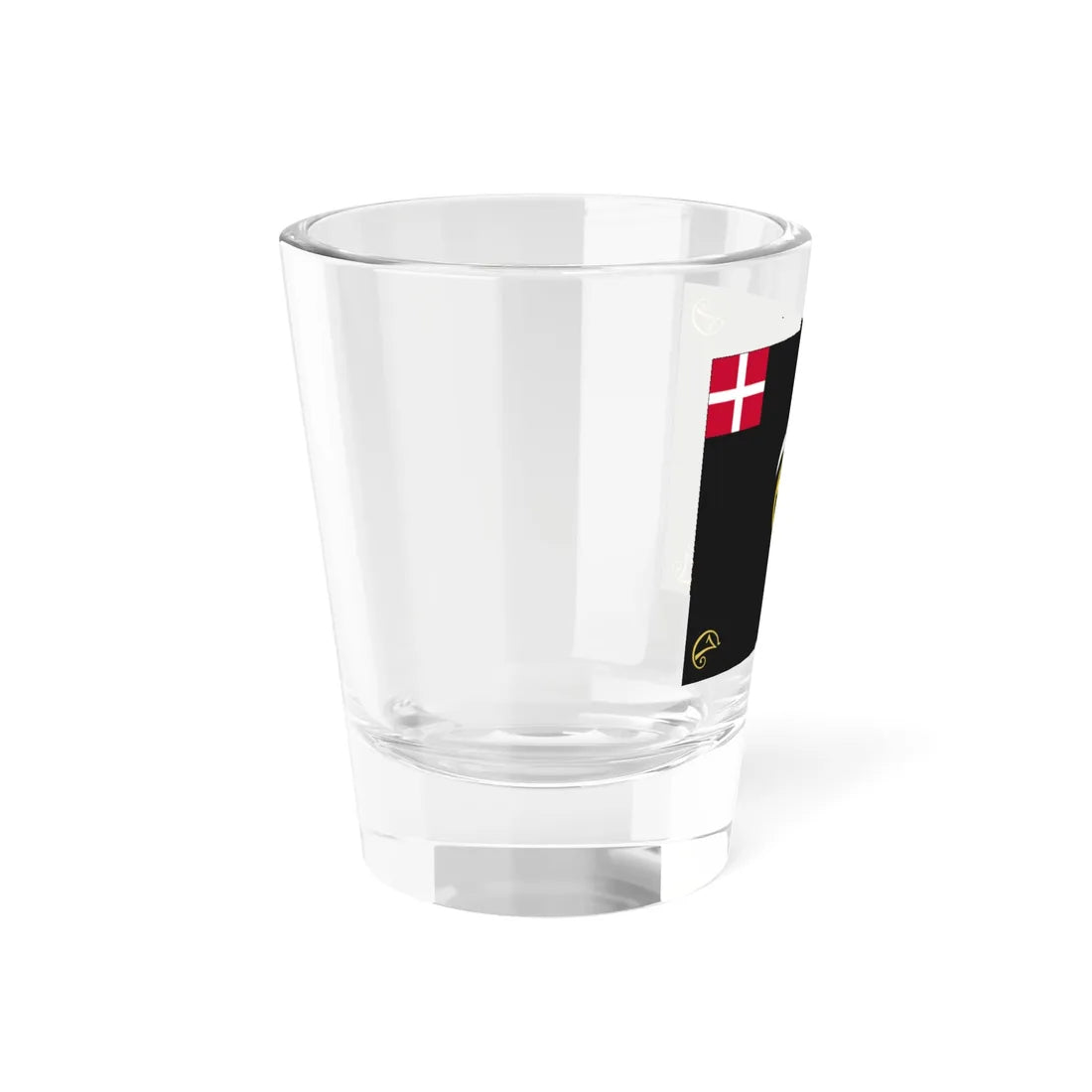 Regimental flag of The Kings Life Regiment (Denmark) Shot Glass 1.5oz - Go Mug Yourself
