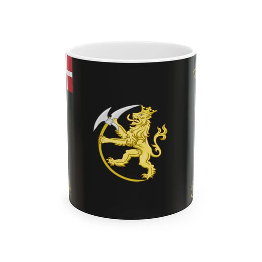 Regimental flag of The Kings Life Regiment (Denmark) White Coffee Mug 11oz - Go Mug Yourself