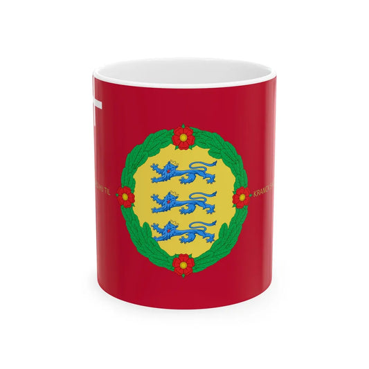 Regimental flag of Zealand National Regiment of foot (Denmark) White Coffee Mug 11oz - Go Mug Yourself