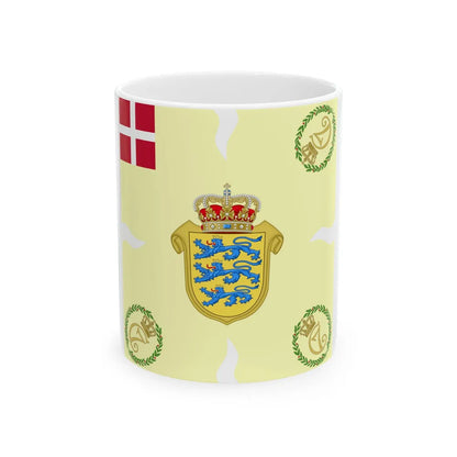 Regimental flag of Zealandic Infantry Regiment (Denmark) White Coffee Mug 11oz - Go Mug Yourself