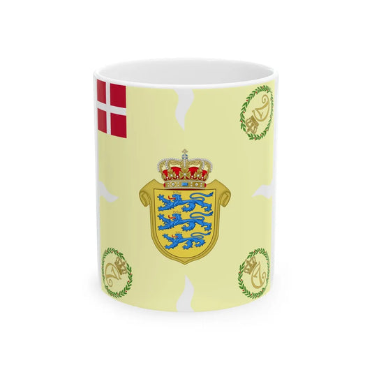 Regimental flag of Zealandic Infantry Regiment (Denmark) White Coffee Mug 11oz - Go Mug Yourself