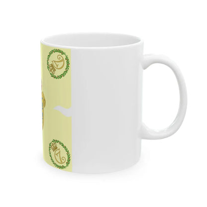 Regimental flag of Zealandic Infantry Regiment (Denmark) White Coffee Mug - Go Mug Yourself