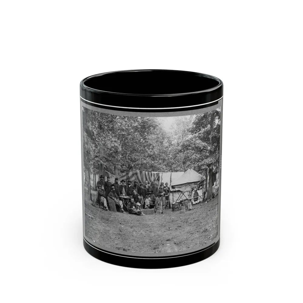 Regimental Staff, New York Volunteers, Near Bealton I.E., Bealeton , Va. (U.S. Civil War) Black Coffee Mug-11oz-Go Mug Yourself