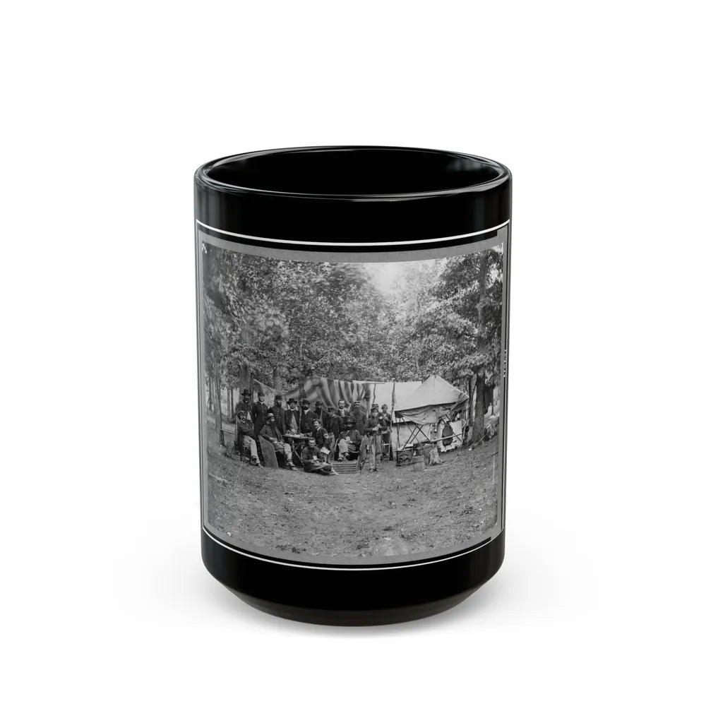 Regimental Staff, New York Volunteers, Near Bealton I.E., Bealeton , Va. (U.S. Civil War) Black Coffee Mug-15oz-Go Mug Yourself