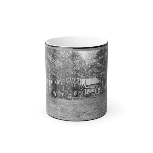 Regimental Staff, New York Volunteers, Near Bealton I.E., Bealeton , Va. (U.S. Civil War) Color Changing Coffee Mug 11oz-11oz-Go Mug Yourself