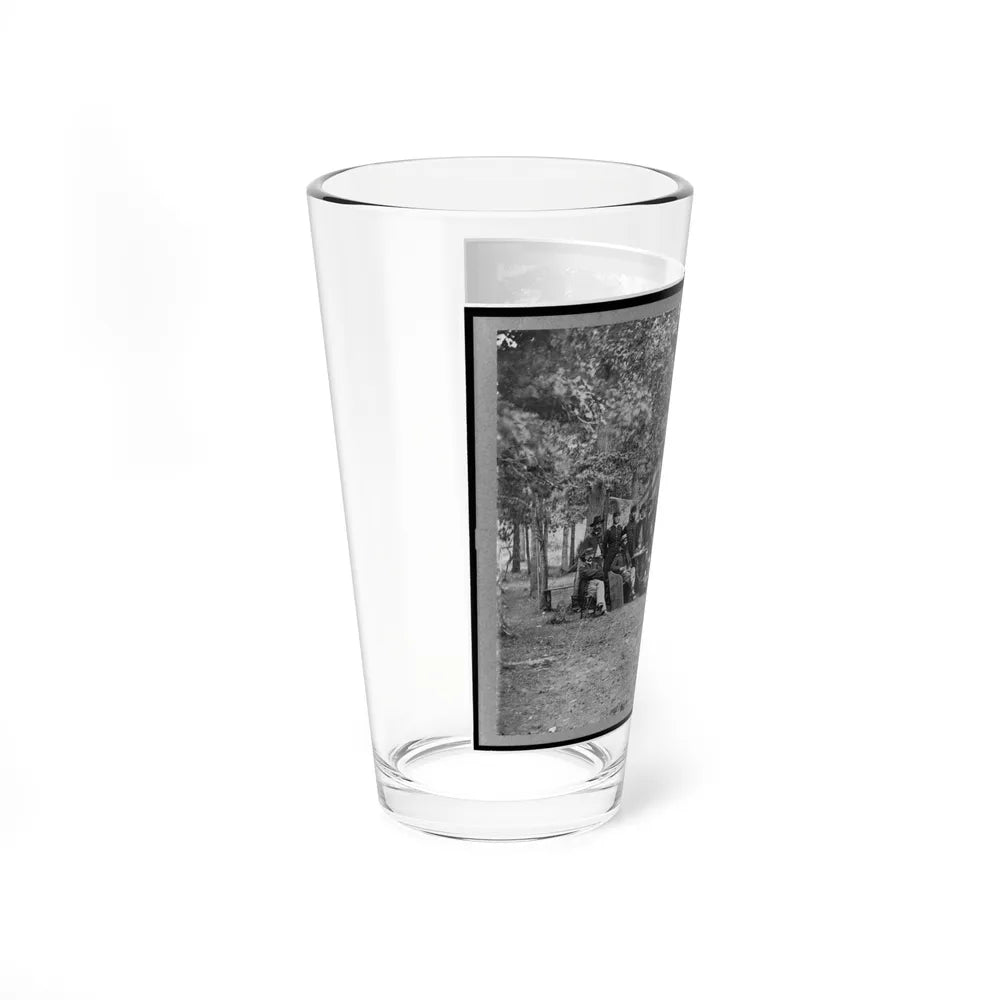 Regimental Staff, New York Volunteers, Near Bealton I.E., Bealeton , Va. (U.S. Civil War) Pint Glass 16oz-Go Mug Yourself