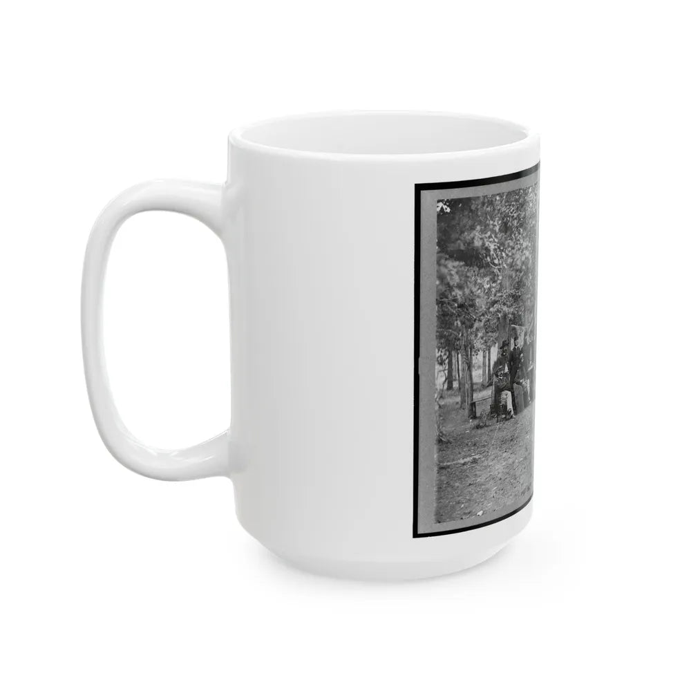 Regimental Staff, New York Volunteers, Near Bealton I.E., Bealeton , Va. (U.S. Civil War) White Coffee Mug-Go Mug Yourself