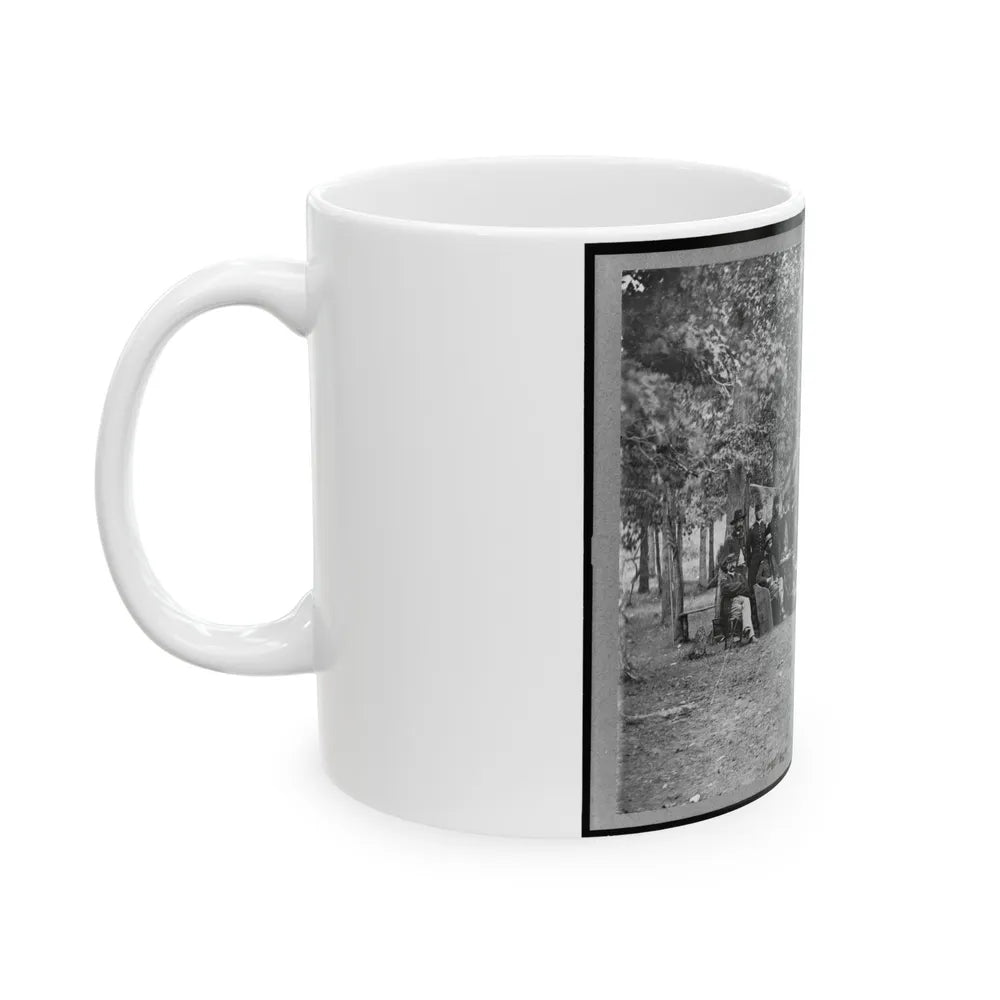 Regimental Staff, New York Volunteers, Near Bealton I.E., Bealeton , Va. (U.S. Civil War) White Coffee Mug-Go Mug Yourself