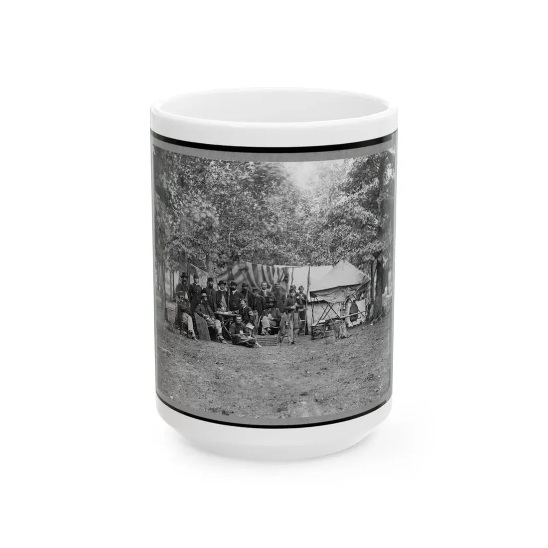 Regimental Staff, New York Volunteers, Near Bealton I.E., Bealeton , Va. (U.S. Civil War) White Coffee Mug 15oz - Go Mug Yourself