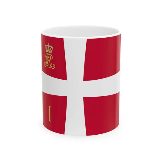 Regimental standard of 1 Battalion of Denmark 1912-1947 01 (Denmark) White Coffee Mug 11oz - Go Mug Yourself