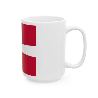 Regimental standard of 20 Battalion of Denmark 1912-1947 (Denmark) White Coffee Mug - Go Mug Yourself