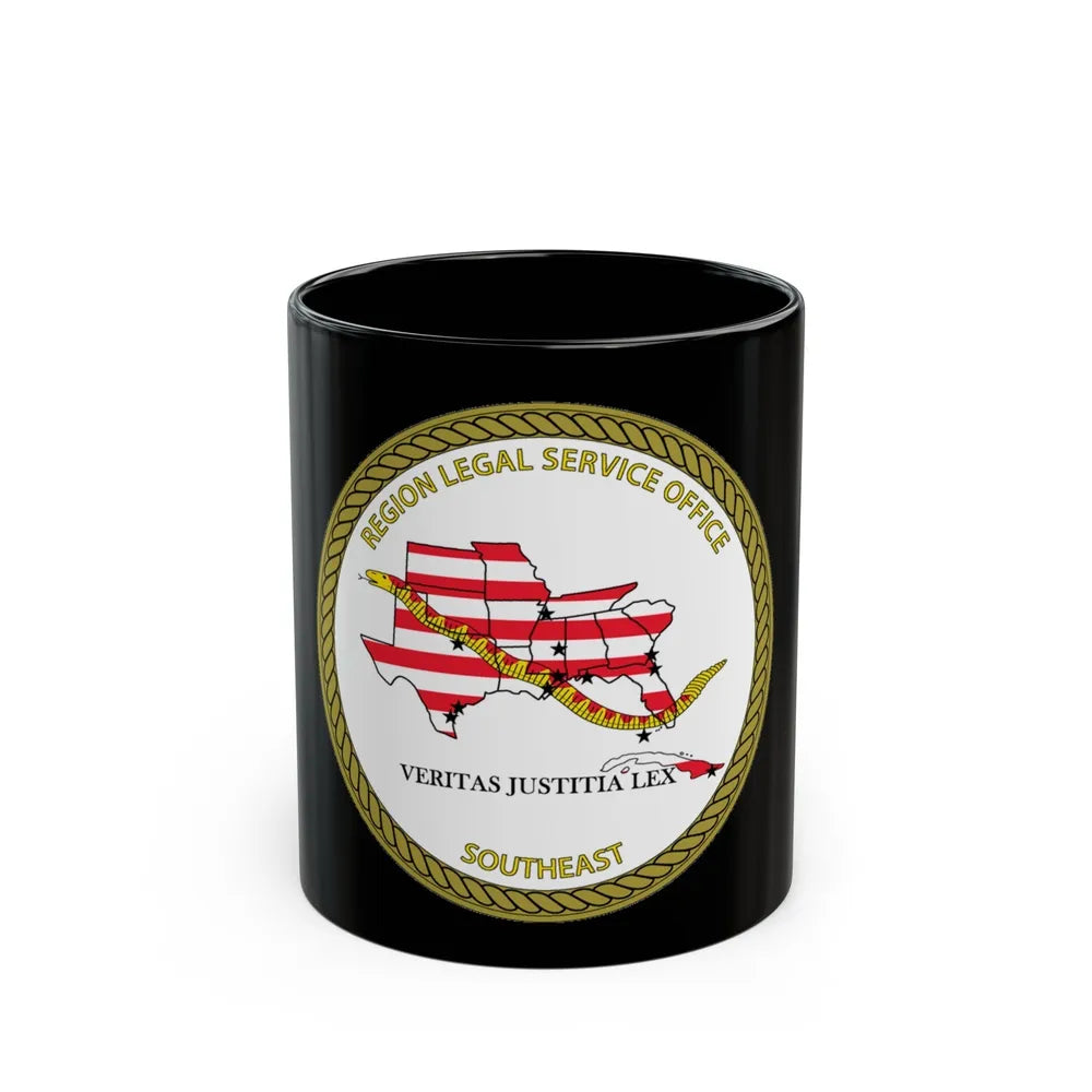 Region Legal Service Office Southeast (U.S. Navy) Black Coffee Mug-11oz-Go Mug Yourself