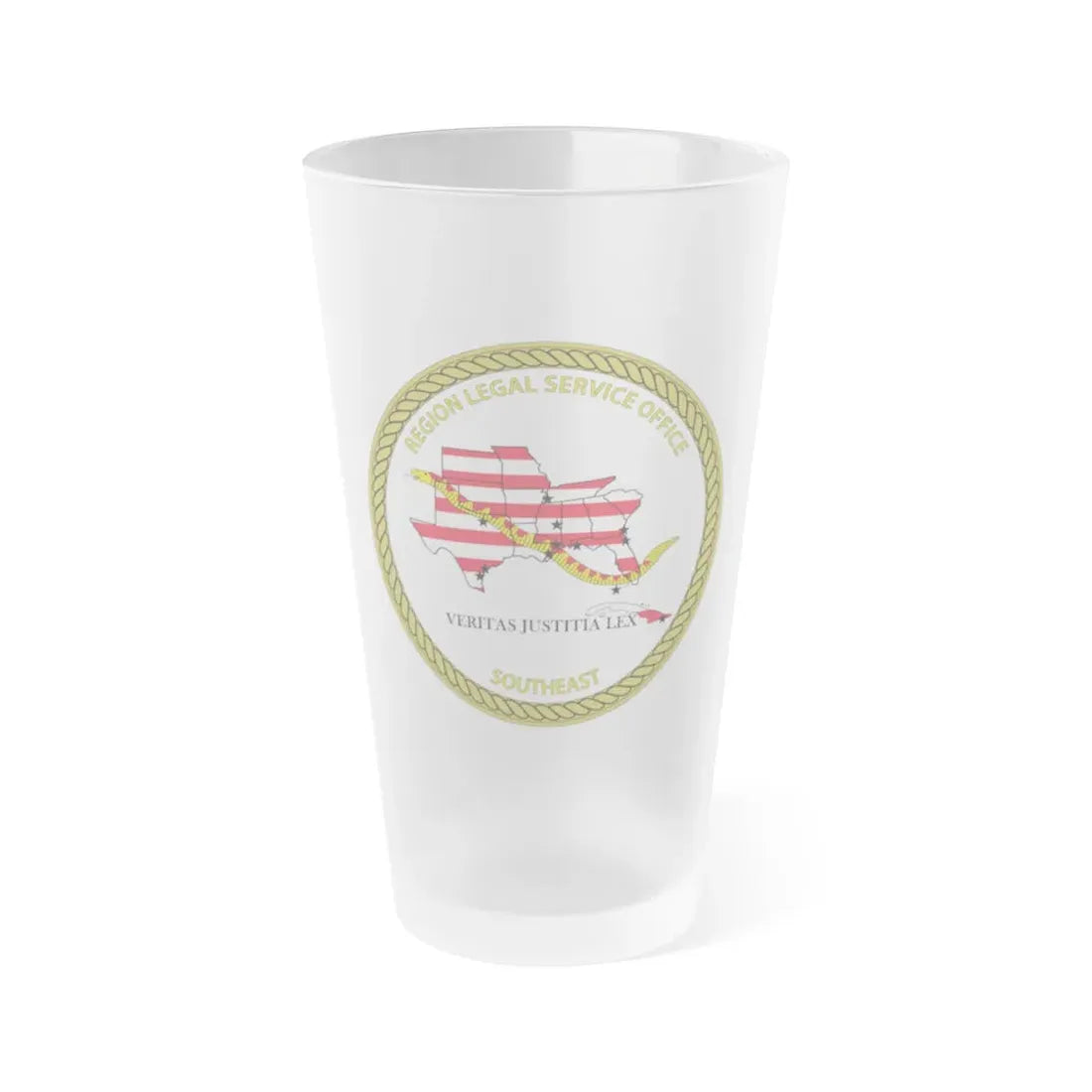 Region Legal Service Office Southeast (U.S. Navy) Frosted Pint Glass 16oz Default Title - Go Mug Yourself