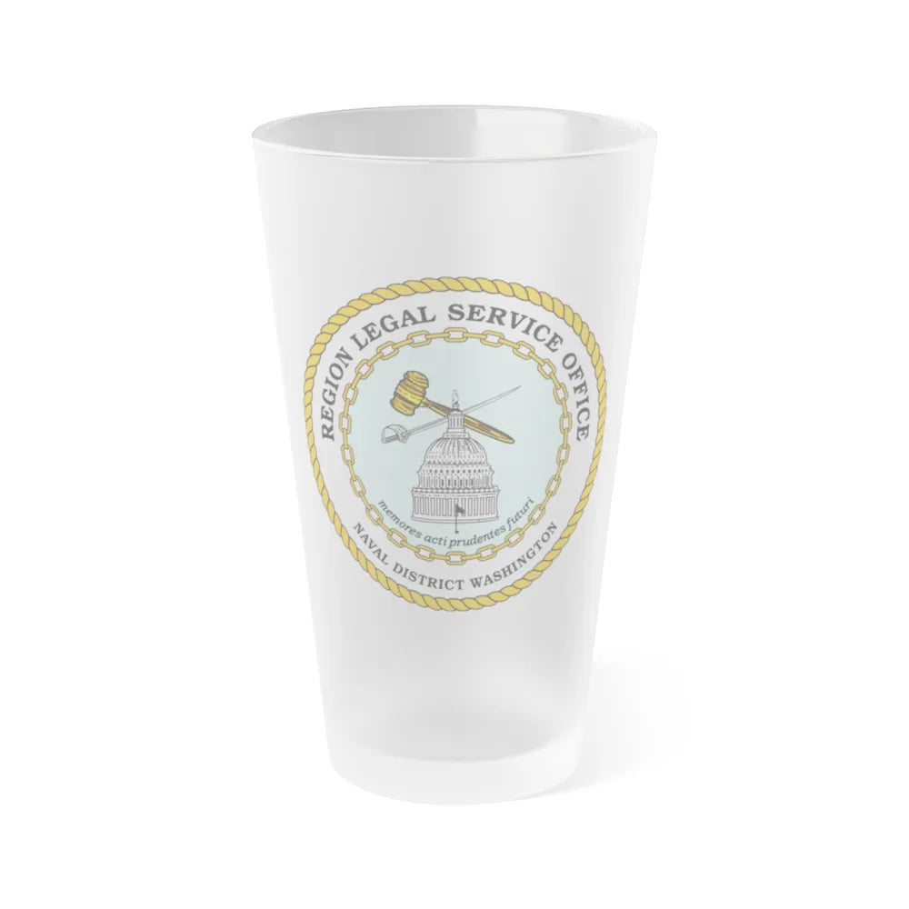 Regional Legal Service Offices (U.S. Navy) Frosted Pint Glass 16oz-Go Mug Yourself