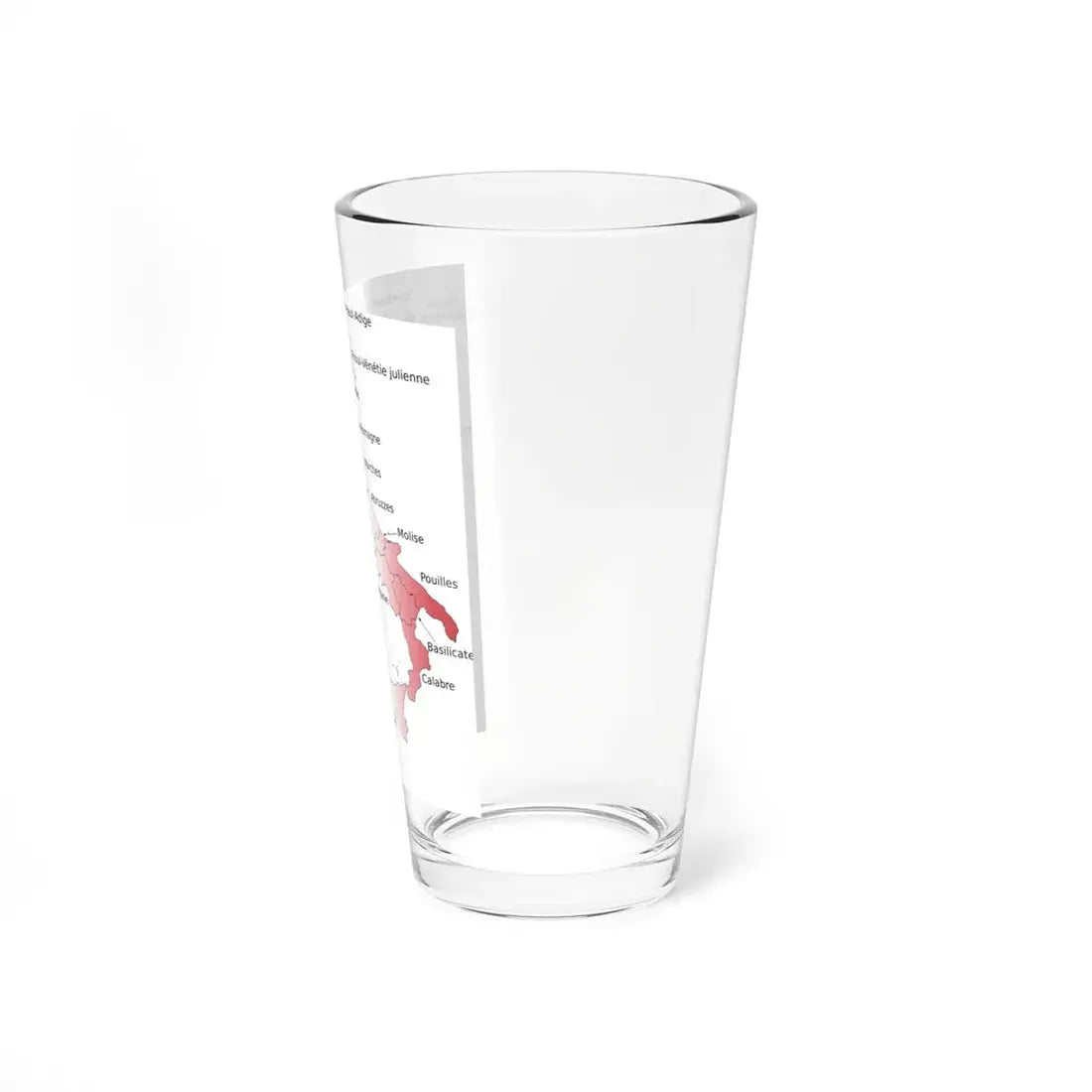 Regions of Italy with names-fr (Italy) Pint Glass 16oz - Go Mug Yourself