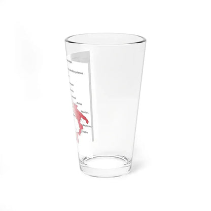 Regions of Italy with names-fr (Italy) Pint Glass 16oz - Go Mug Yourself