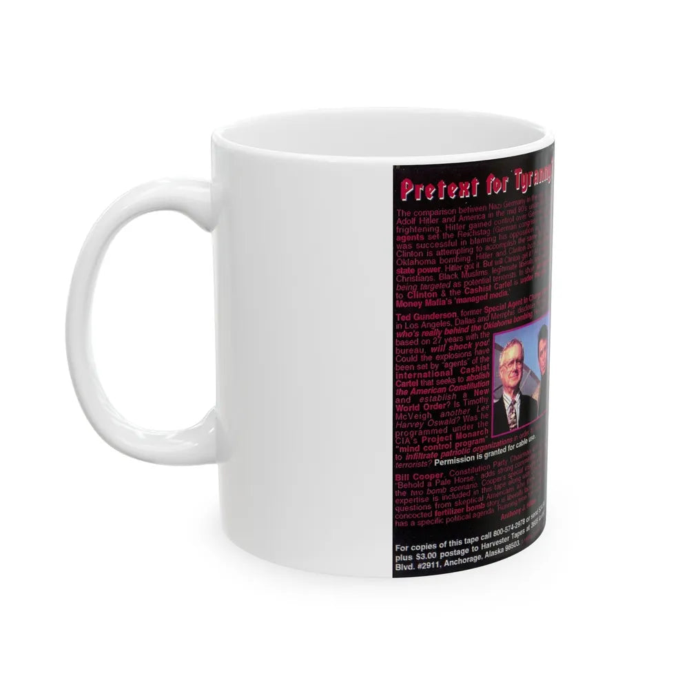 REICHSTAG 95 AN AMERICAN HOLOCAUST (VHS COVER) - White Coffee Mug-Go Mug Yourself