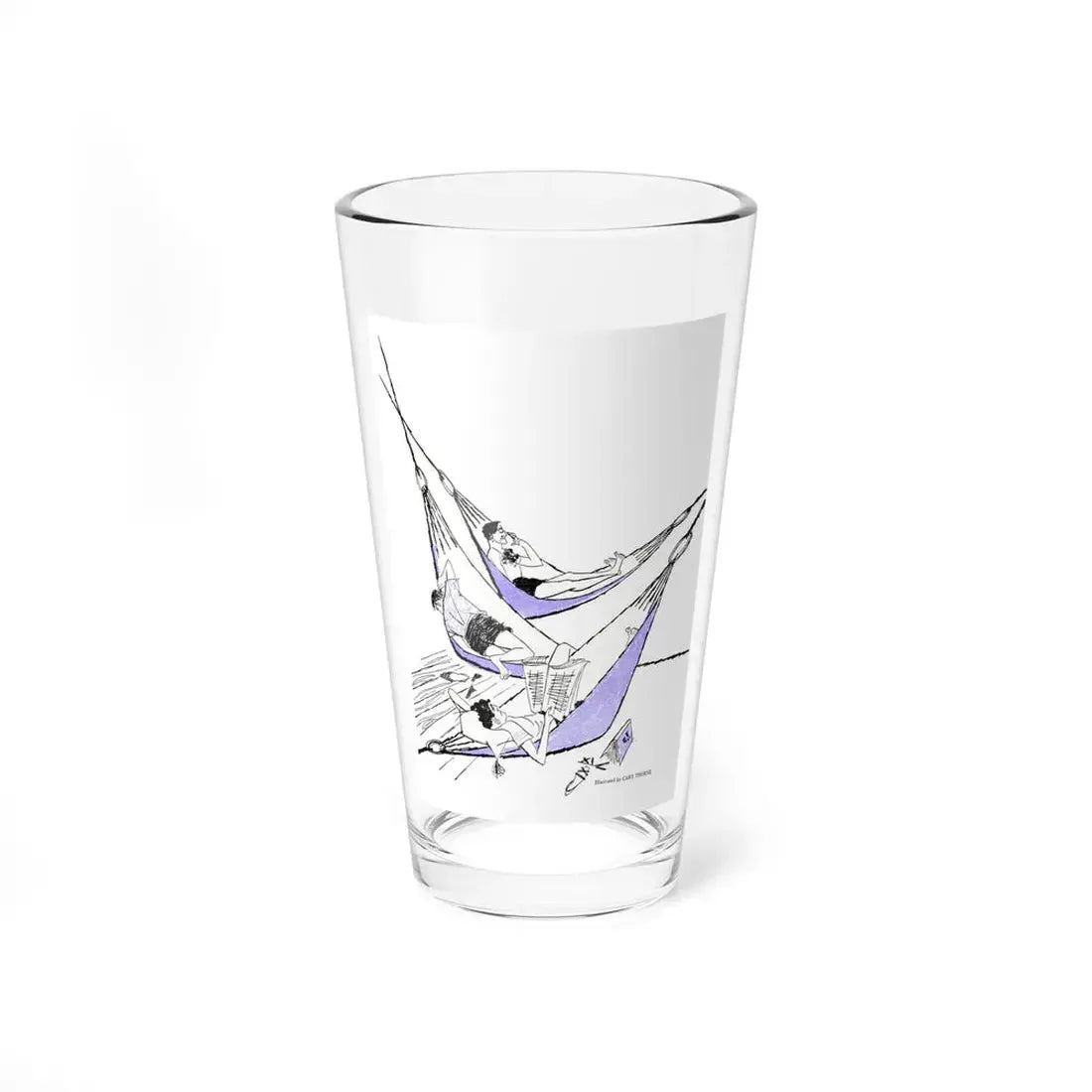 Relax and enjoy it, Bluebook, March 1953 (Magazine Illustration) Pint Glass 16oz 16oz - Go Mug Yourself