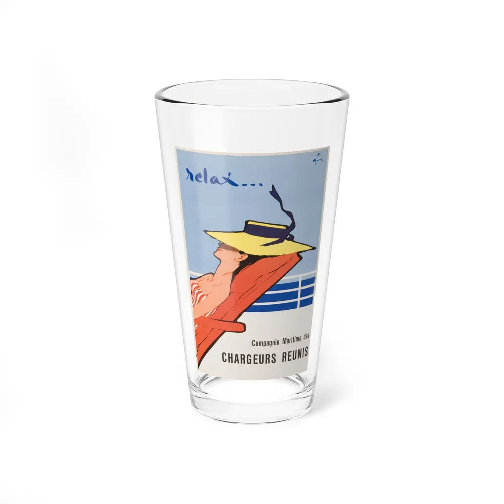 Relax, Chargeurs Reunis (1960s) (Magazine Illustration) Pint Glass 16oz-16oz-Go Mug Yourself